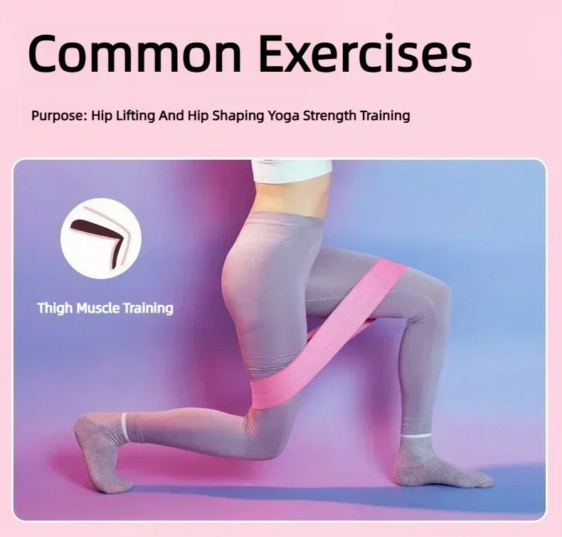 Fabric Resistance Hip Booty Bands Glute Thigh Elastic Workout Squat Circle Stretch Fitness Strips Loops Yoga Gym Equipment 3Pcs