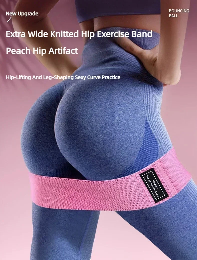 Fabric Resistance Hip Booty Bands Glute Thigh Elastic Workout Squat Circle Stretch Fitness Strips Loops Yoga Gym Equipment 3Pcs