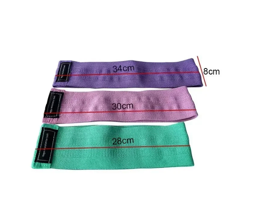 Fabric Resistance Hip Booty Bands Glute Thigh Elastic Workout Squat Circle Stretch Fitness Strips Loops Yoga Gym Equipment 3Pcs