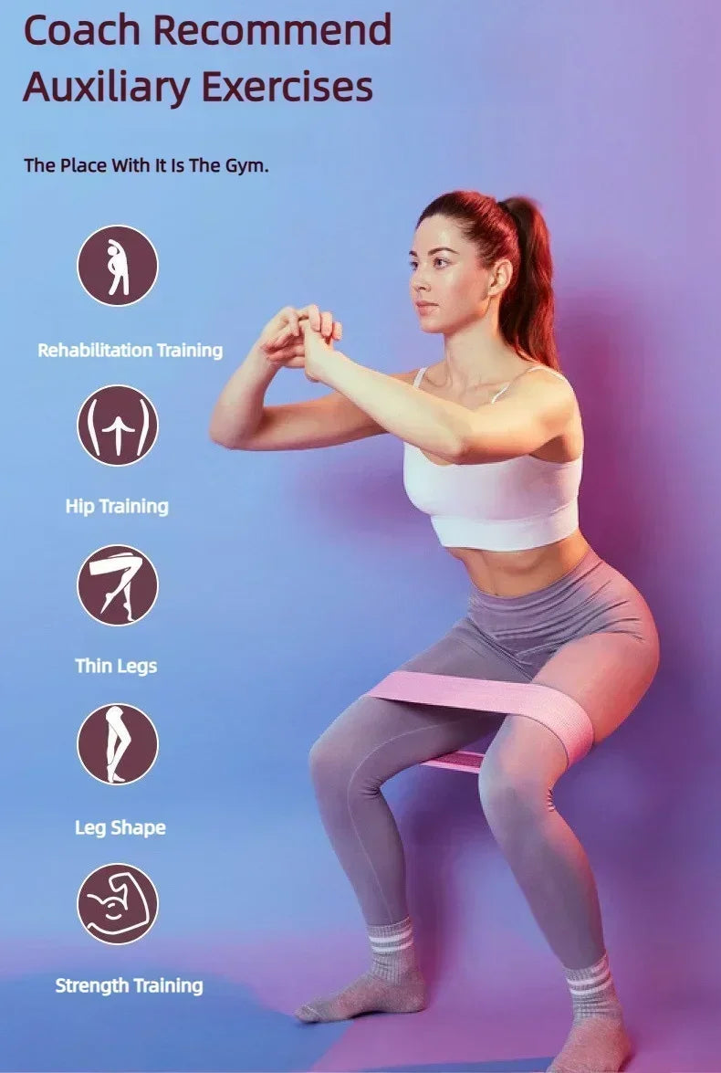 Fabric Resistance Hip Booty Bands Glute Thigh Elastic Workout Squat Circle Stretch Fitness Strips Loops Yoga Gym Equipment 3Pcs