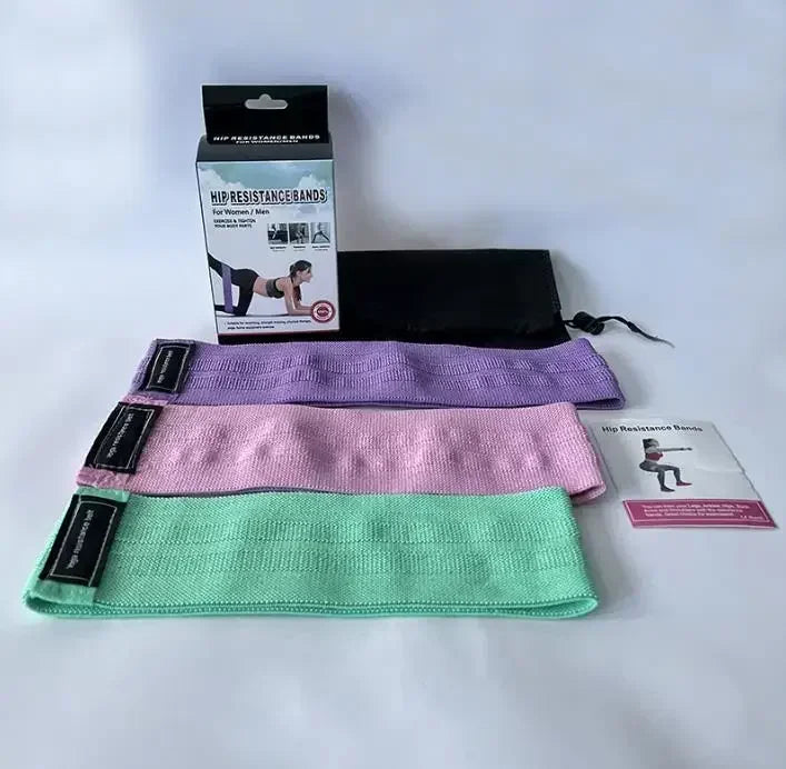 Fabric Resistance Hip Booty Bands Glute Thigh Elastic Workout Squat Circle Stretch Fitness Strips Loops Yoga Gym Equipment 3Pcs