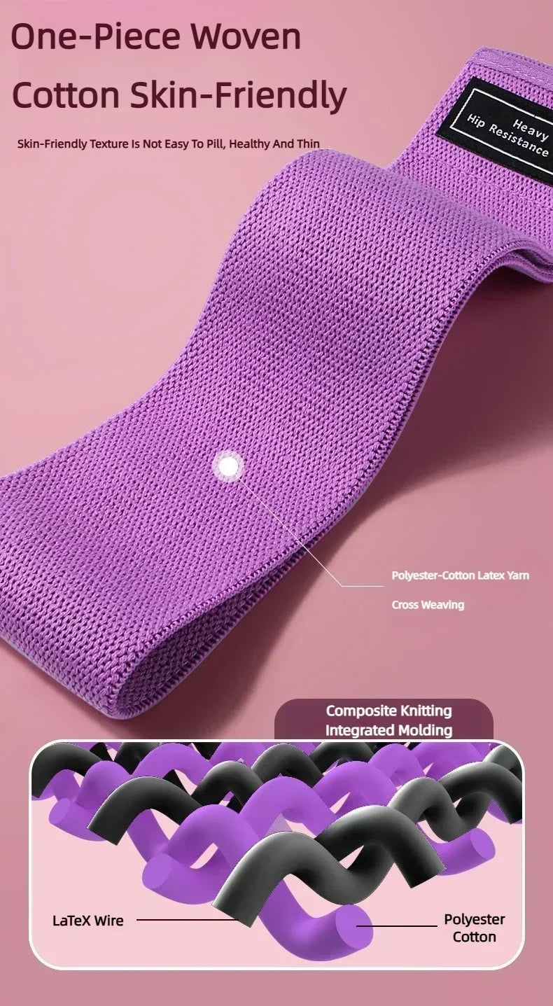 Fabric Resistance Hip Booty Bands Glute Thigh Elastic Workout Squat Circle Stretch Fitness Strips Loops Yoga Gym Equipment 3Pcs