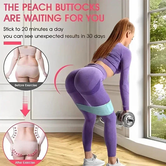 Fabric Resistance Hip Booty Bands Glute Thigh Elastic Workout Squat Circle Stretch Fitness Strips Loops Yoga Gym Equipment 3Pcs