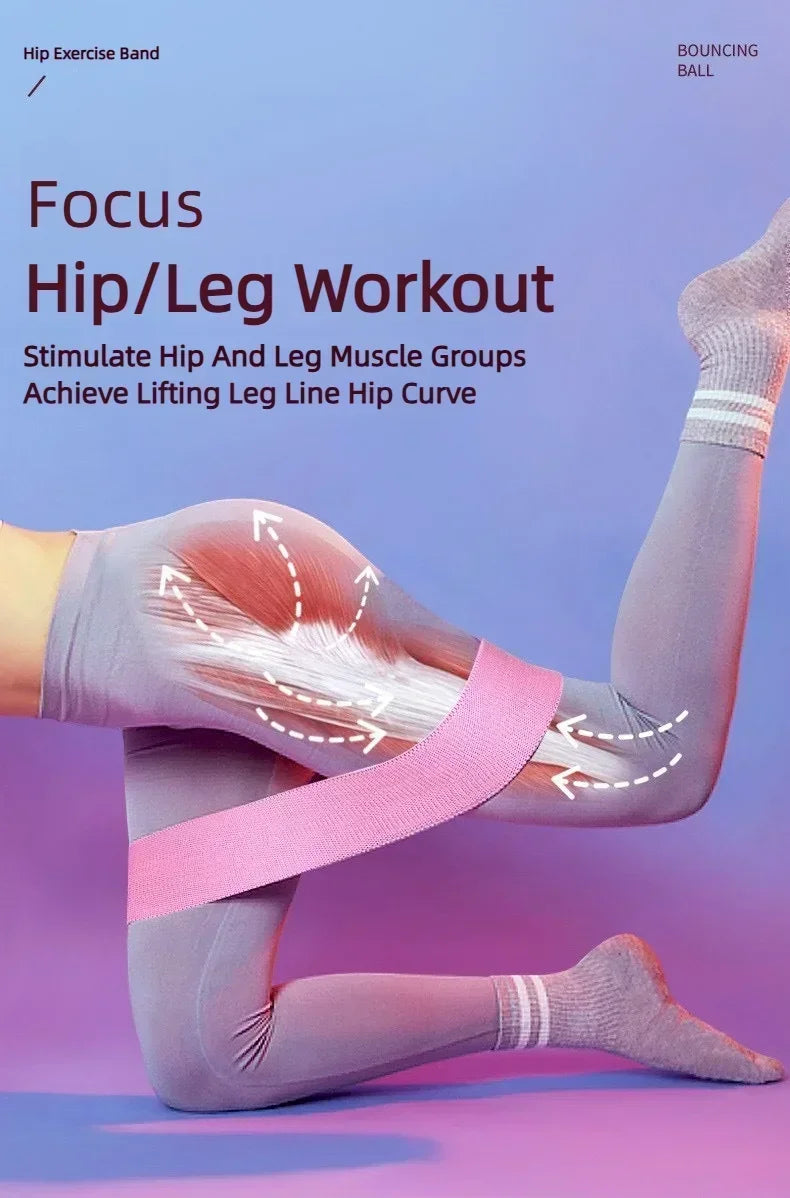 Fabric Resistance Hip Booty Bands Glute Thigh Elastic Workout Squat Circle Stretch Fitness Strips Loops Yoga Gym Equipment 3Pcs