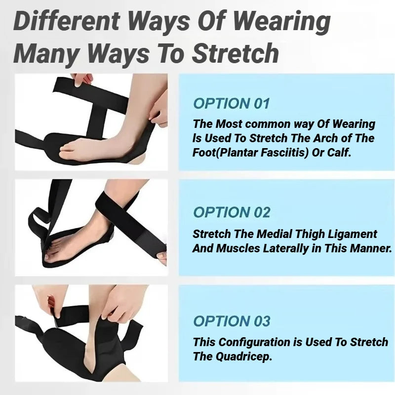 Fitness Open Back Muscle Relaxation Yoga Stretching Band Leg Stretcher Flexibility Strap For Rehabilitation Plantar Fasciitis